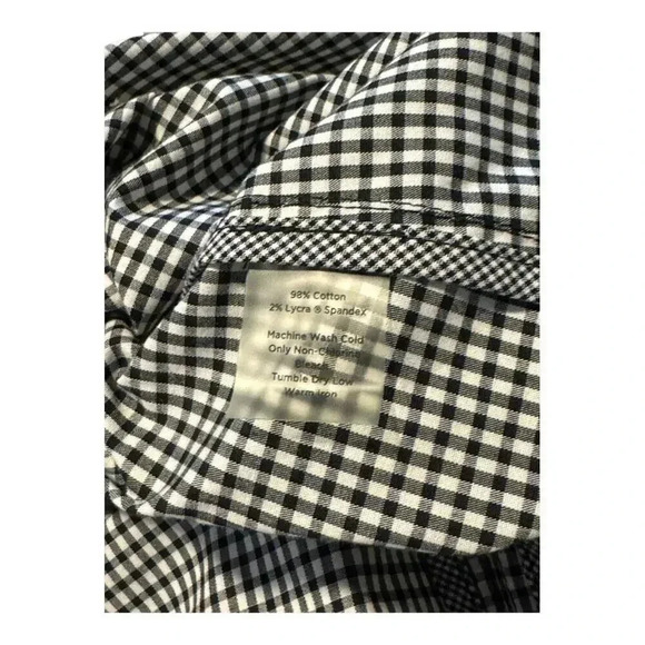 Talbots Women’s Size 16 Black & White Gingham Lightweight Stretch Cotton Blazer - Picture 7 of 7